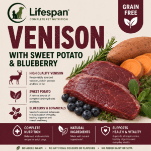 venison with sweet potato and mulberry