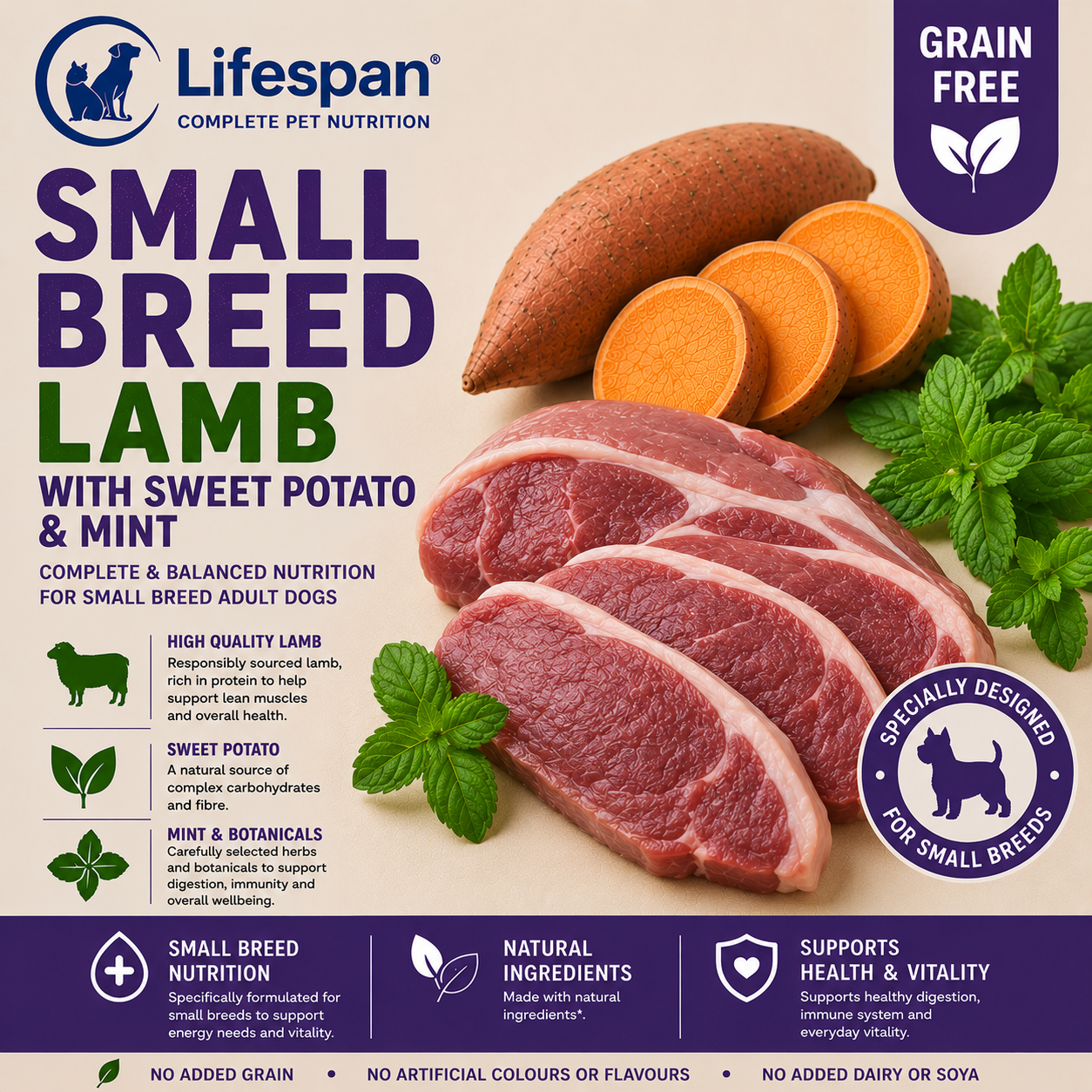 lamb with sweet potato & mint lamb with sweet potato & mint