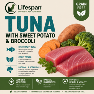 tuna with sweet potato and broccoli